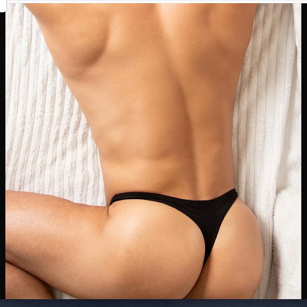 New Sheer Black G-String Thong